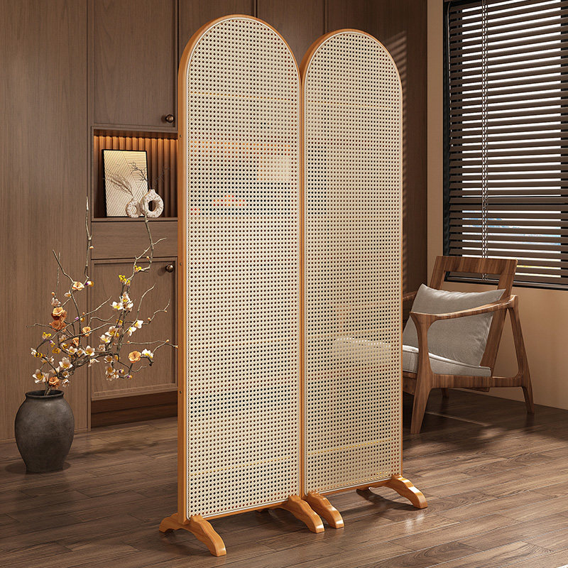 屏风日式竹藤编遮挡隔断名宿酒店办公室入户简约实木折叠移动座屏,住宅家具,折屏,淘宝优惠券,粉丝福利购,淘宝优惠卷