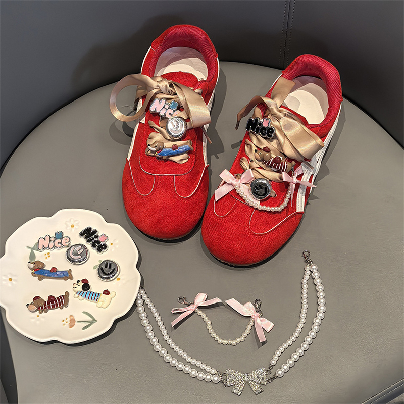 高级感DIY珍珠蝴蝶结后跟链鞋花