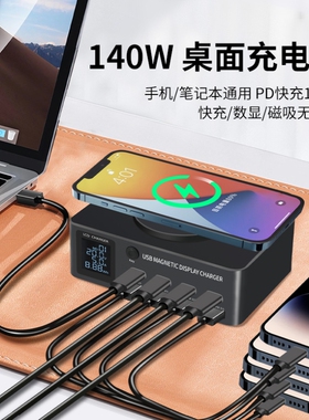 万隆欣PD100W充电器头多口快充插头适用MacBook Pro Air华为iPad小米联想小新笔记本电脑iPhone手机typec通用