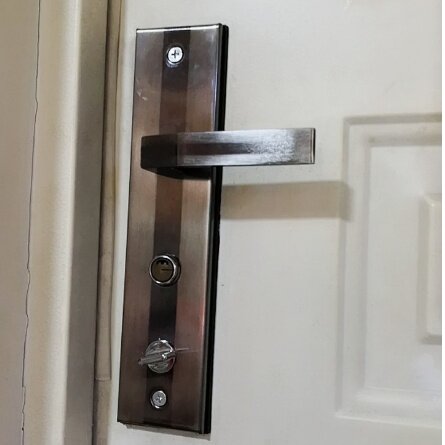 盼盼美心老式门锁实心把手防盗门拉手11#13型 孔距222/235