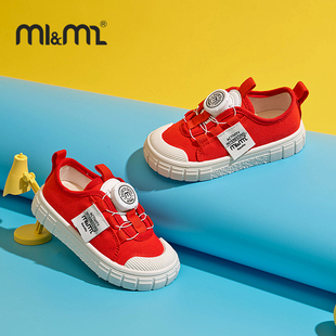 儿童新款 m1m2西班牙童鞋 夏季 男童扭扭扣休闲鞋 女童板鞋 纯色帆布鞋