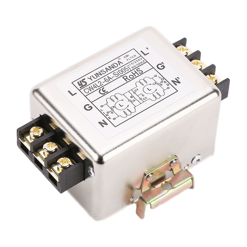 EMI单相交流电源滤波器220v抗干扰CW4L2-10A-R1导轨端子10A20A30A