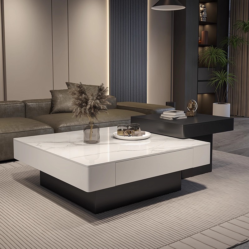 实木意式极简现代简约高级感茶几