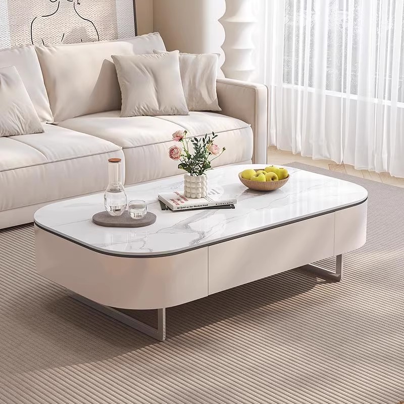 顶匠岩板简约高级感网红茶几