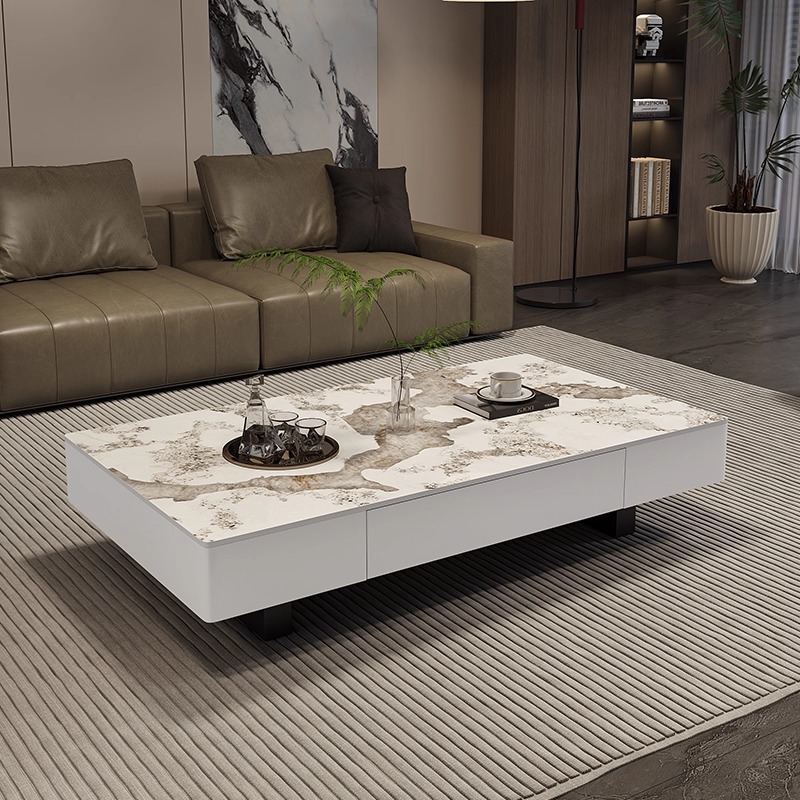 顶匠岩板网红轻奢高级感茶几