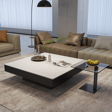 意式极简2024新款岩板茶几现代简约客厅家用小户型方形轻奢高级感