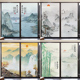 中国风山水风景玻璃贴纸客厅门窗户隔断透光不透明防偷窥磨砂贴膜