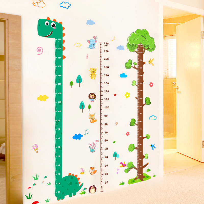 卡通宝宝身高贴测量身高尺墙贴纸可移除身高贴纸儿童小孩房间装饰,家居饰品,软装墙贴,淘宝优惠券,粉丝福利购,淘宝优惠卷