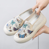 平底软底妈妈鞋 2024春秋新款 女单鞋 百搭厚底老北京布鞋 休闲时尚