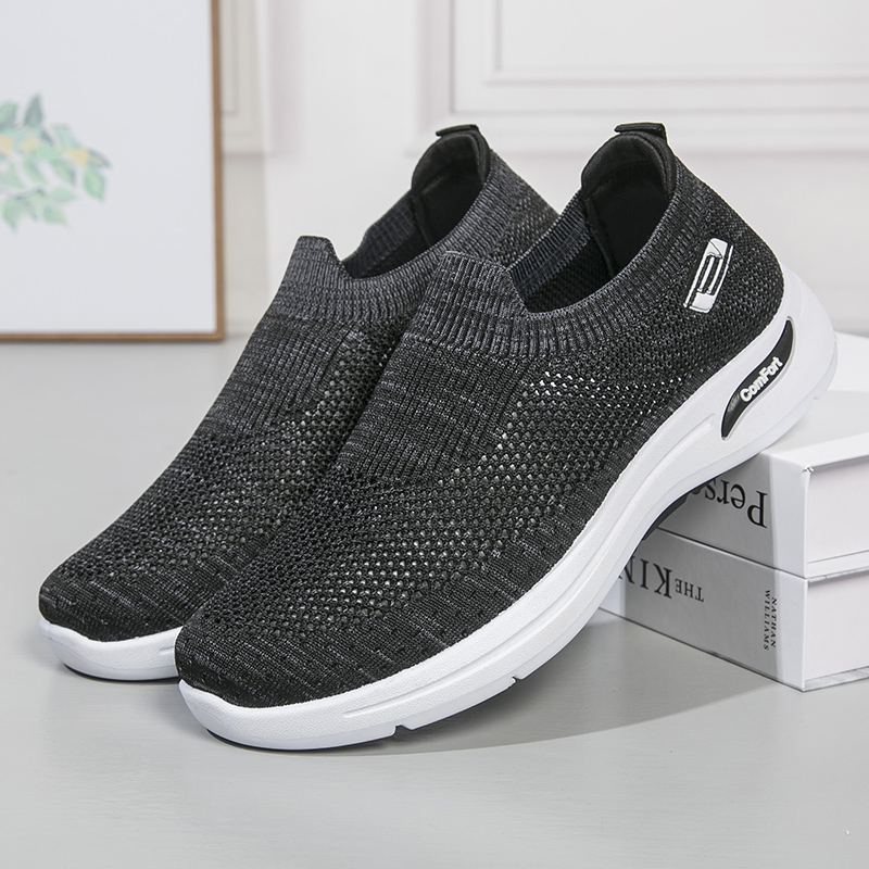 老北京布鞋网面透气飞织软底软面