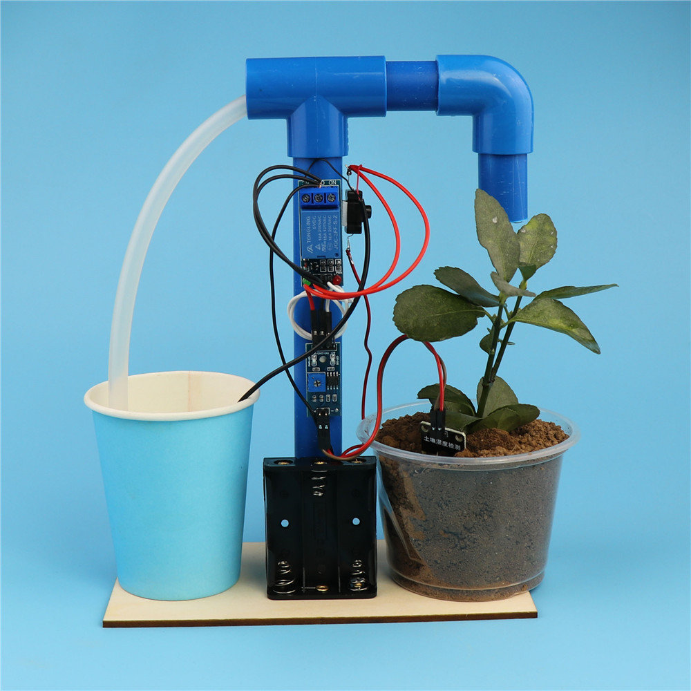 科技小制作自动浇花机模型环保节水废物利用作业发明diy通用技术