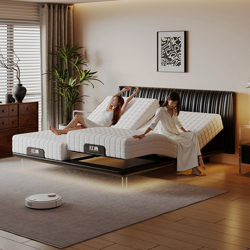 电动智能悬浮床全自动家用升降零重力语音哄睡按摩床主卧贝壳皮床