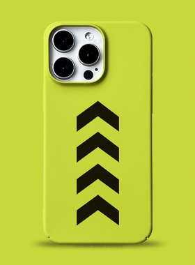 适用于苹果16promax手机壳新品15pro男女款plus简约个性创意箭头符号iPhone14硬壳13高级感黄绿色12全包超薄1