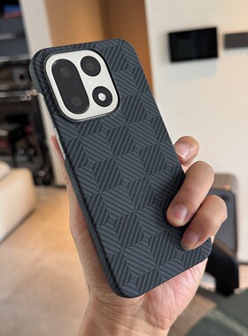 索哲适用于一加15手机壳半包超薄亲肤手感硬壳一加13复古个性创意格子拼接1+12碳纤维纹理ace5pro耐脏防指纹2