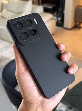 索哲适用于小米15手机壳新款男女15spro简约高级感黑色亲肤手感mi14镜头全包13pro超薄耐脏防摔12x纯色磨砂套