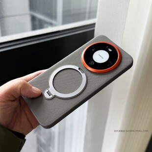 索哲适用于华为mate80promax手机壳金属镜头按键mate70可旋转磁吸指环支架pro+高级感灰色科纳纹mt60全包防摔