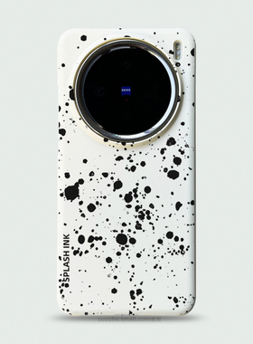 适用于vivox200pro手机壳VIVO新款x100s男女小众个性创意中国风艺术泼墨涂鸦x200promini白色半包超薄磨砂Pro