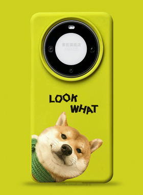 适用华为mate60pro手机壳男女新款mate50小众趣味个性创意ins网红狗狗pro+绿色防摔保护套mt40不包镜头30软壳