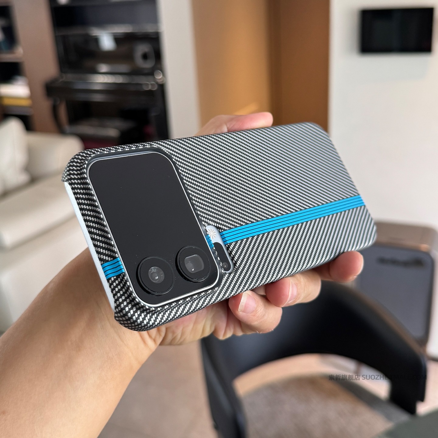 索哲适用于小米17promax手机壳半包超薄磨砂亲肤手感17pro男士款mi15创意小众灰色碳纤维纹理赛道14pro防汗13