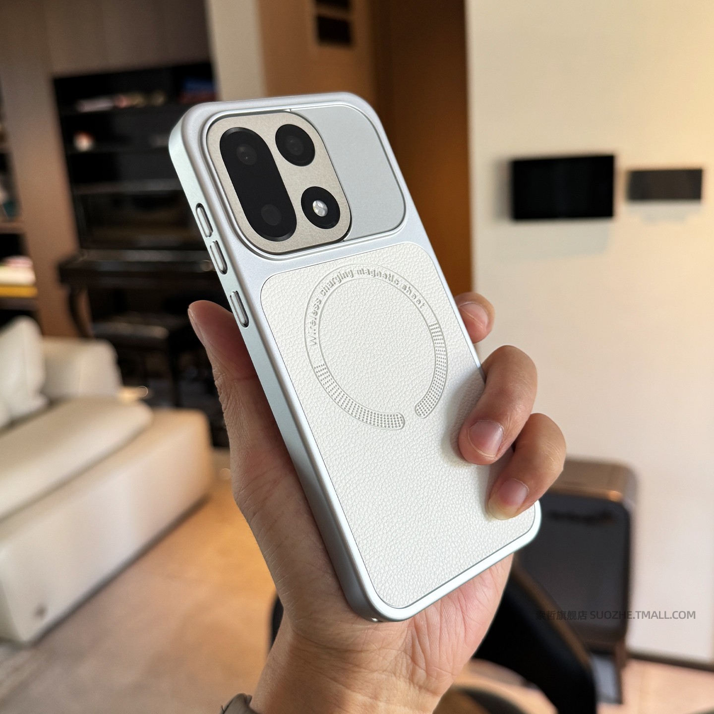 索哲适用于oppofindx9pro手机壳全包超薄亲肤手感OPPO简约个性高级感白色素皮磁吸硬保护套findx9防指纹汗pro