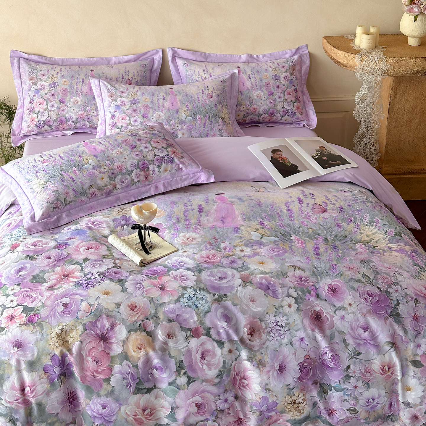 法式高端全棉磨毛四件套床上用品