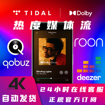 Tidal HiFi Plus Master Qobuz Deezer Roon会员店内订阅服务