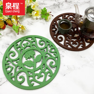 现货圆形硅胶锅垫大号多功能隔热垫杯垫防烫餐桌垫镂空硅胶垫