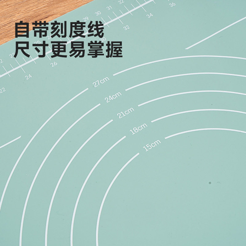 硅胶擀面杖揉面垫套装加