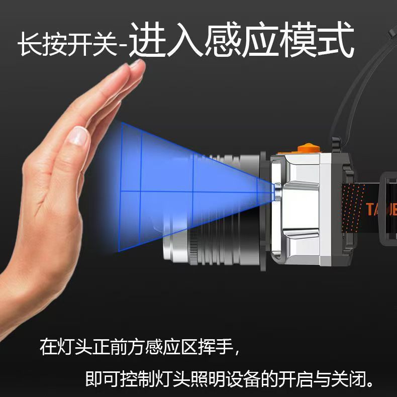 爆款感应头灯强光智能电