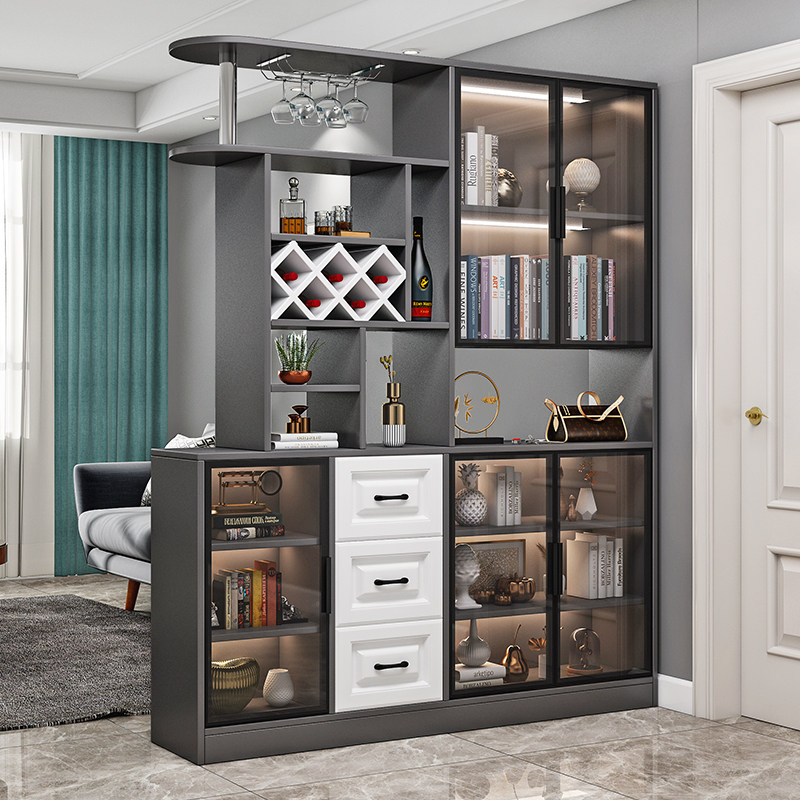 新品实木酒柜玄关柜一体欧式入户门厅柜客厅装饰柜进门屏风隔断柜