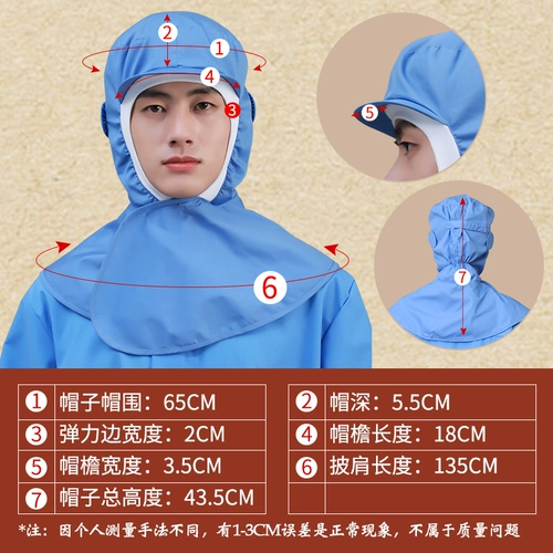 Шляпа с едой шляпа фабрика фабрика пылевая шляпа Hat Hat Hat Hat Женская крышка, мужская санитарная воздушная воздуха -Защитная кепка Baotou
