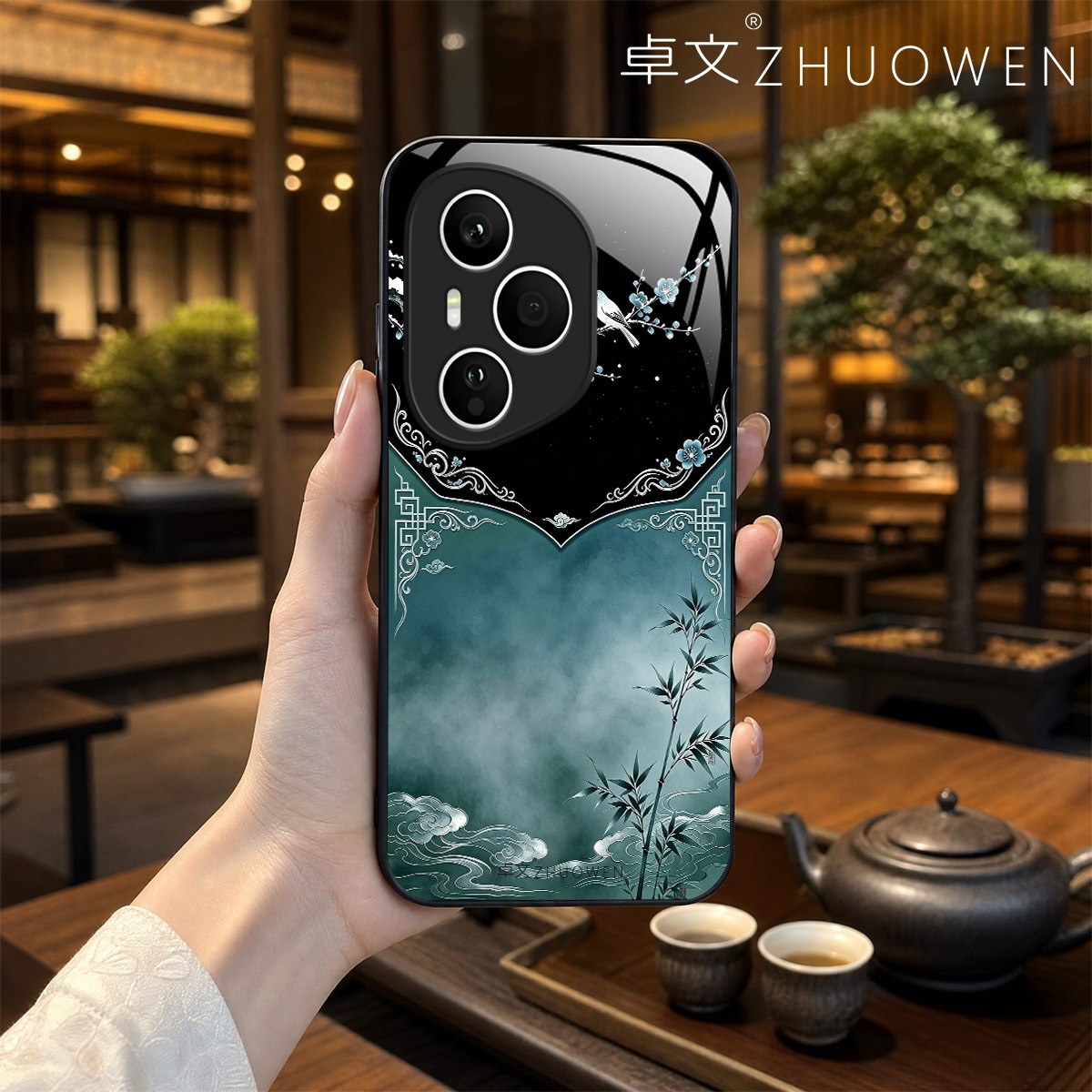 【荣耀400 Pro专用】A11695卓文ZHUOWEN品牌 只做高端奢华冰透玻璃手机壳,券后价只要38元
