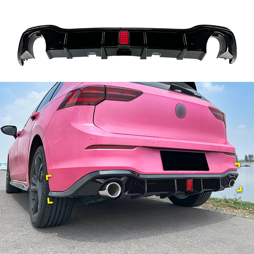 适用大众高尔夫8 高8 Golf MK8 GTI Rline 2021+带灯后唇尾唇改装