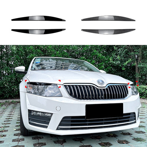 适用斯柯达明锐 Octavia MK3 前期 2015-2017前大灯灯眉车贴改装