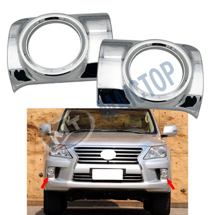 适用于12-15年款LX570雾灯框凌志570雾灯款LX570电镀雾灯框