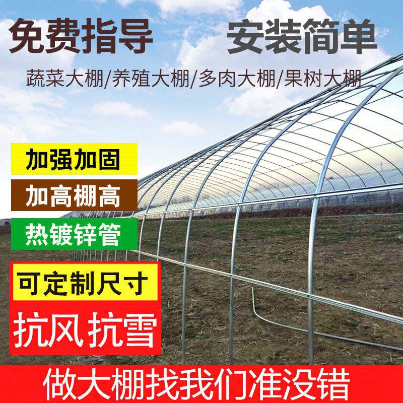 骨架大棚钢管养殖l大棚骨架养鸡棚 鸡舍养殖大棚 全套温室大棚