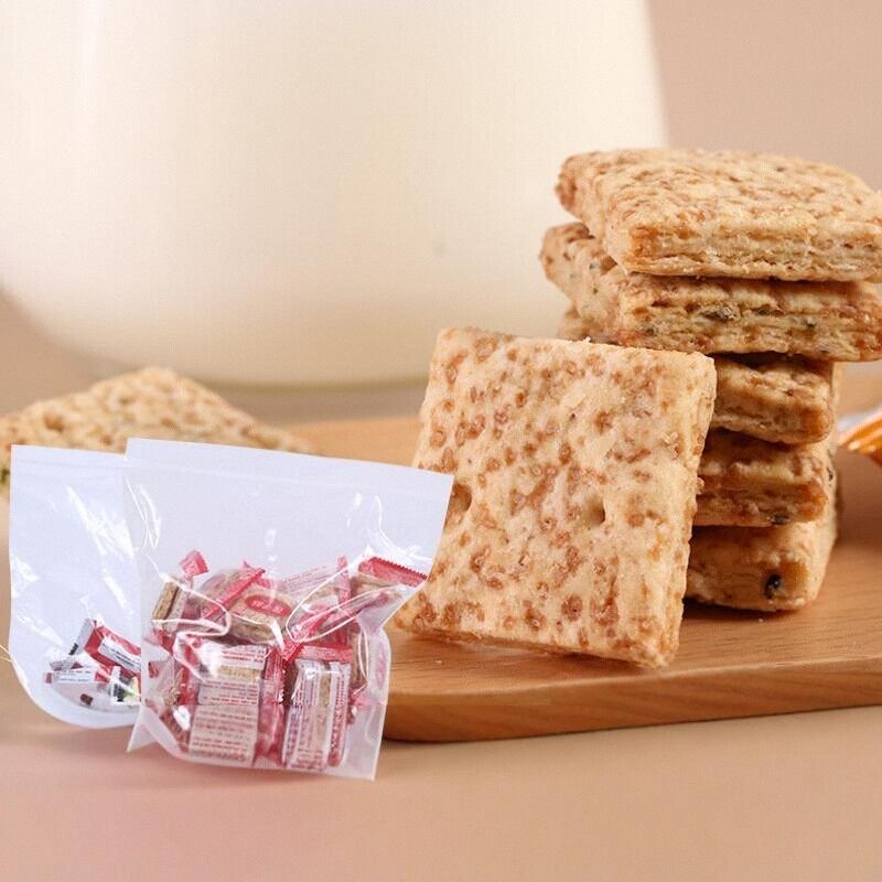 庄家锦泰昌中国台湾迷你全麦莲子咸蛋黄黑芝麻酥脆方块酥独立包装