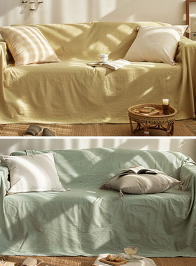 [纯棉] 沙发盖布高级感ins日式沙发套罩全盖布沙发布日系夏季全棉