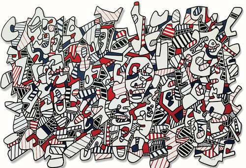 M743【法国】让·杜布菲（Jean Dubuffet）抽象绘画雕塑油画图库