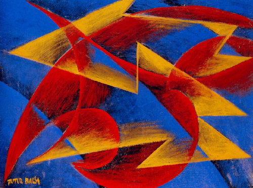 K881【意大利】贾科莫·巴拉Giacomo Balla绘画素材电子油画图库