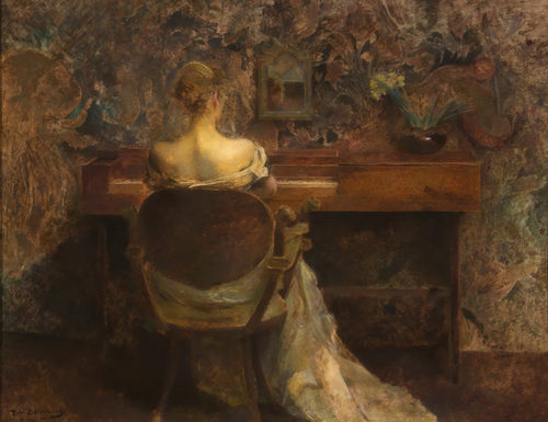 M577【美国】托马斯·德温（Thomas Wilmer Dewing）绘画网传图库