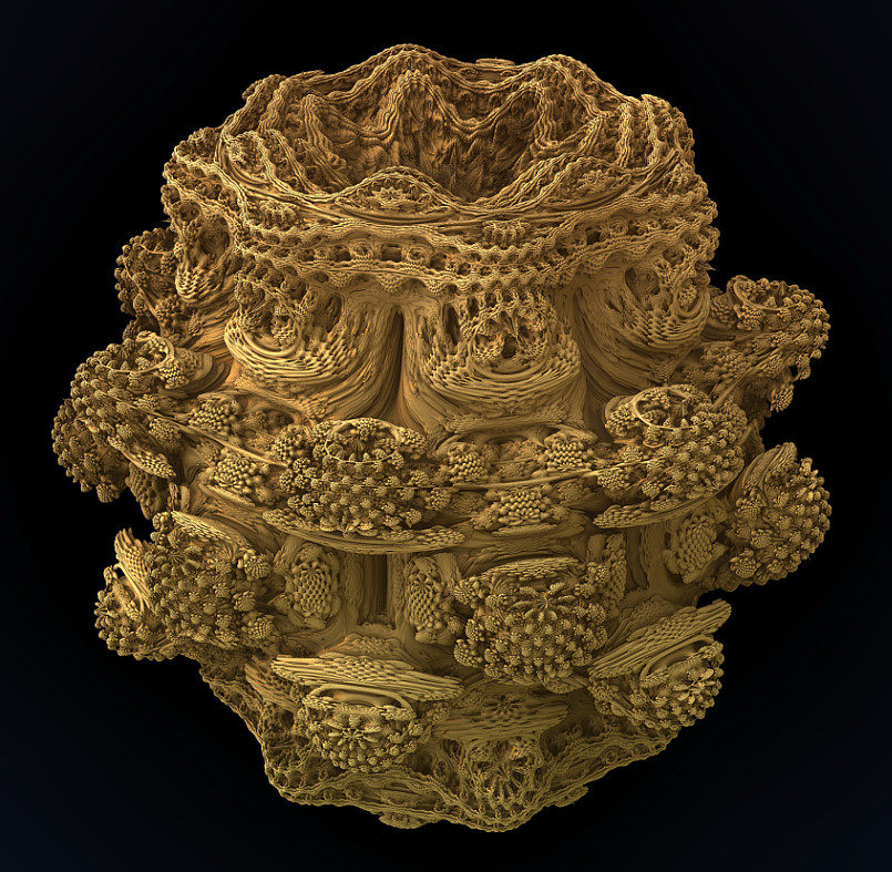 YC032 分形艺术Fractal魔幻光影数字艺术纹饰背景图案设计素材图