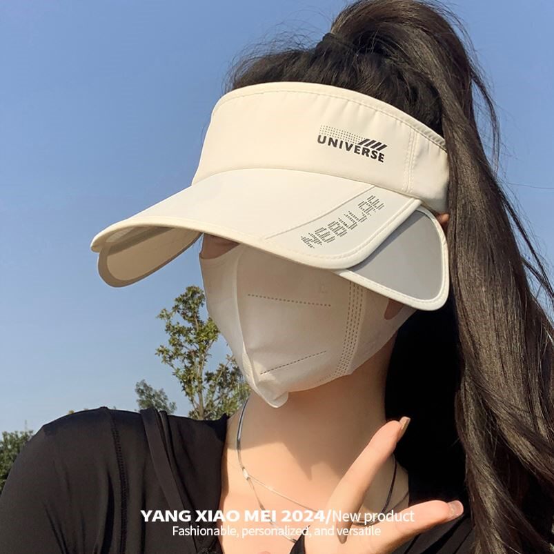 大头围跑步空顶帽子女男夏季防紫帽子