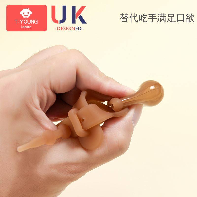 婴儿防吃手神牙器宝宝磨牙棒大拇吮指胶小孩戒吃手吸手指硅胶指套