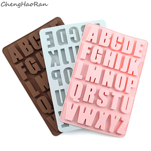 新款26个英文字母模具硅胶手工DIY巧克力模具蛋糕装饰字母模具