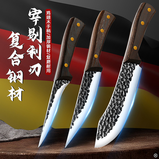 锻打小刀剔骨刀剥羊皮专用刀商用杀猪放血尖刀屠宰刀蒙古刀具套装