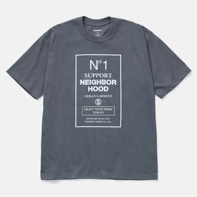 日系潮流NBHD字母三色短袖N1宽松男女上衣