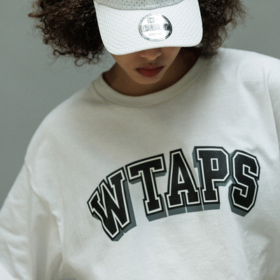 WTAPS 短袖t恤男潮牌字母印花宽松纯棉休闲圆领情侣半袖T恤上衣