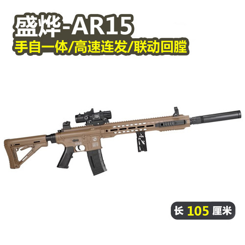 盛烨AR15手自一体电动连发玩具枪