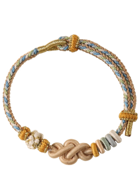 手工编织手绳可穿黄金半成品如意结手链女diy可拆卸宝宝儿童男款